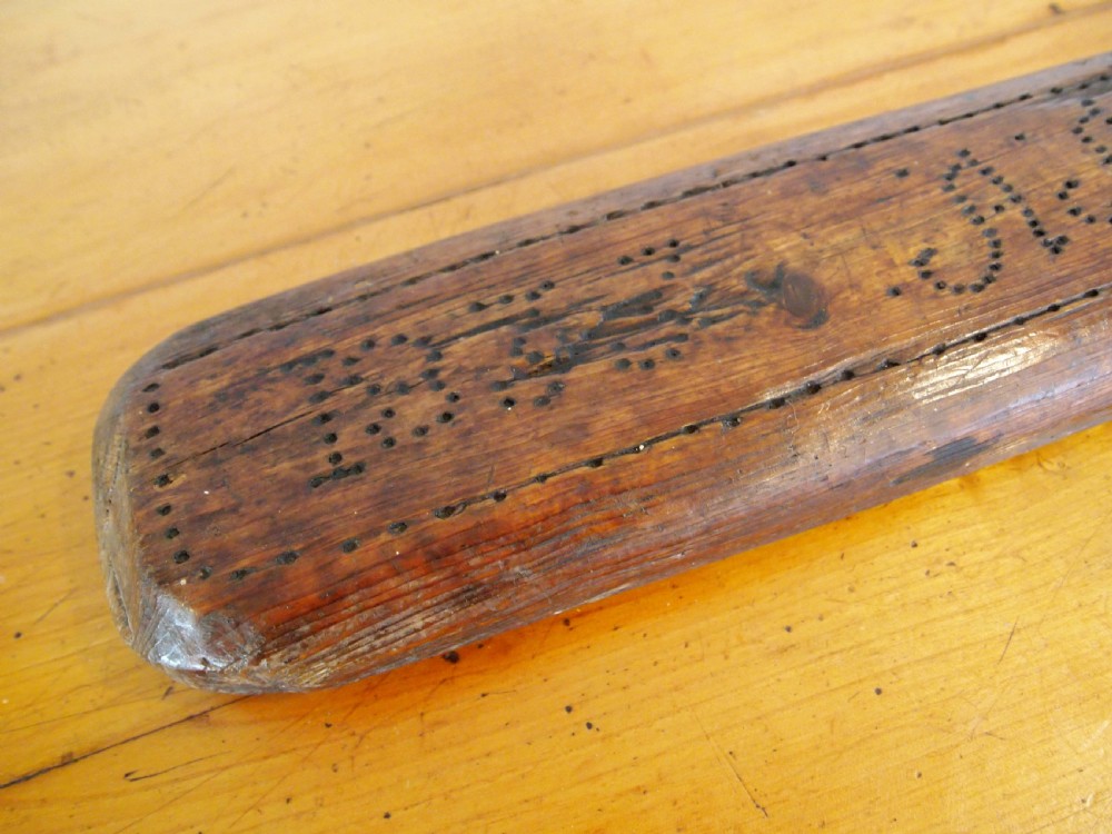 Rare Naive Folk art Norwegian Mangle board dated 1833 View VI