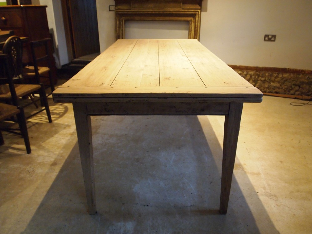 Table extending French Oak refectory farmhouse dining c1900 View VII