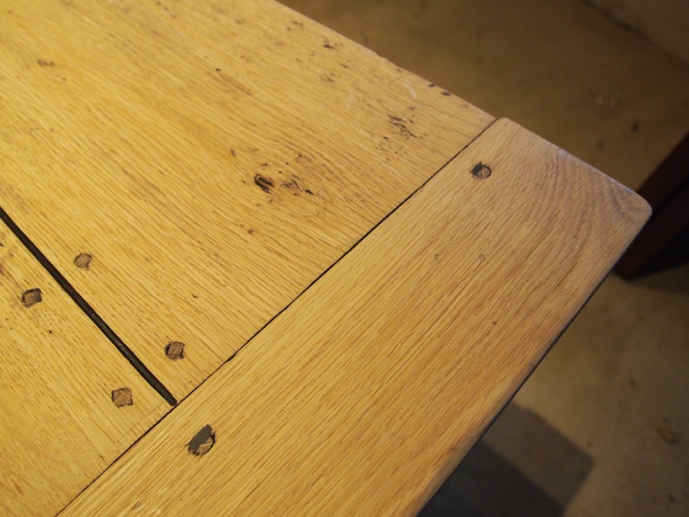 Table extending French Oak refectory farmhouse dining c1900 View XI
