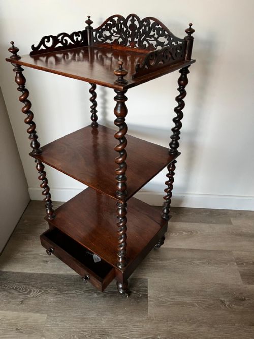 VICTORIAN ROSEWOOD WHATNOT - ADDITIONAL PHOTO 1