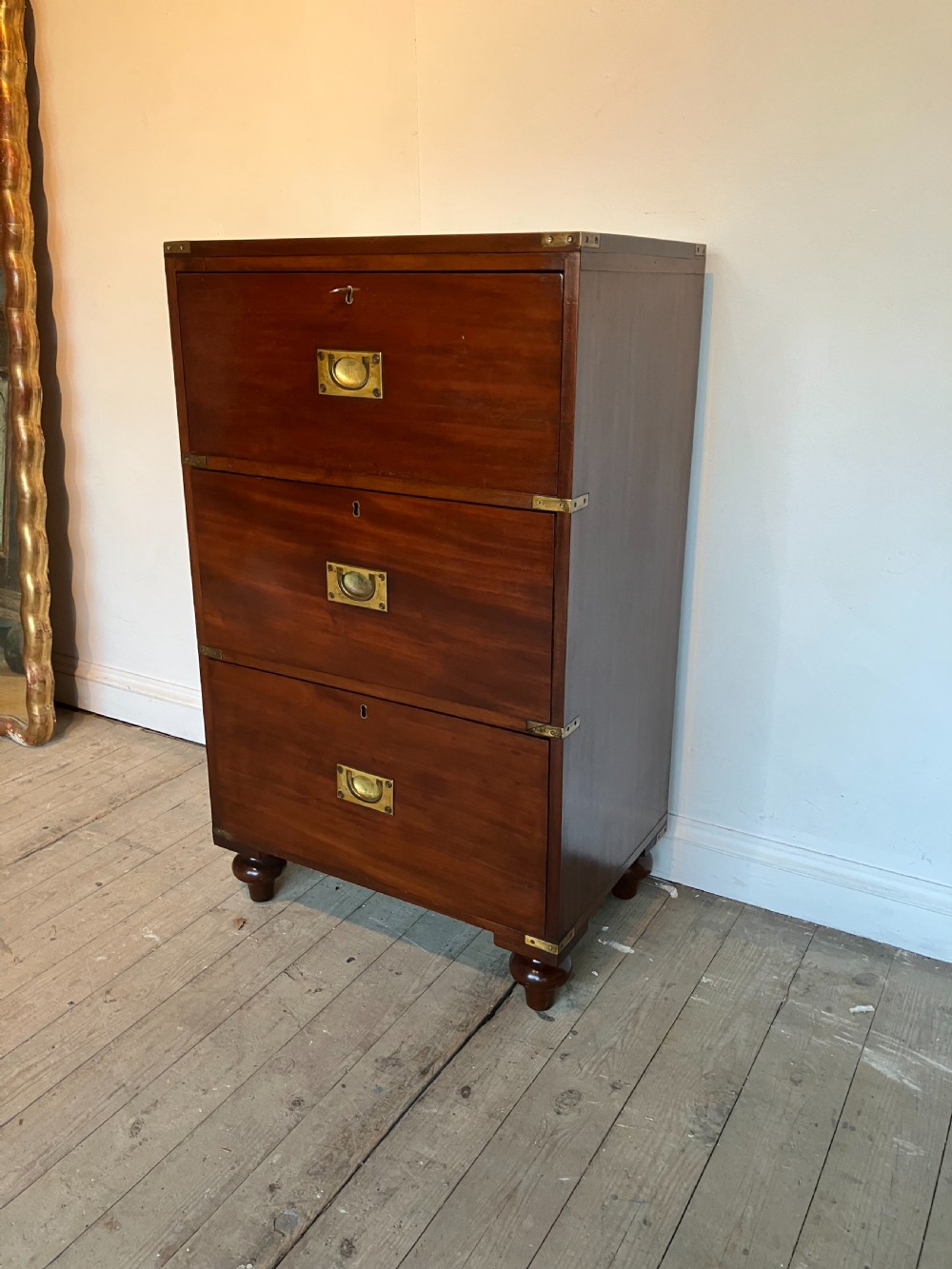 Victorian Military 3 Drawer Chest