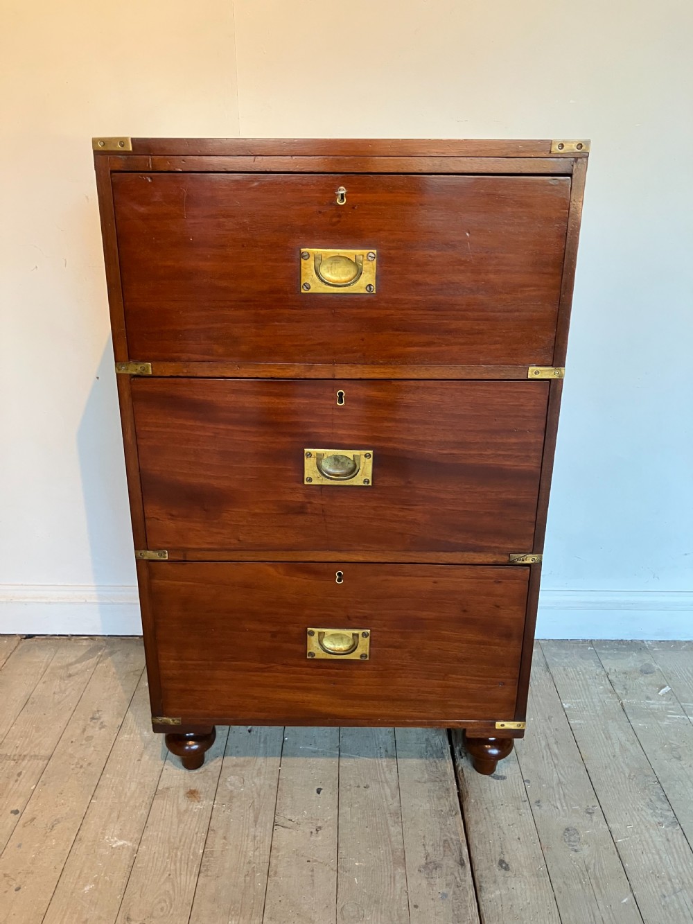 Victorian Military 3 Drawer Chest View II
