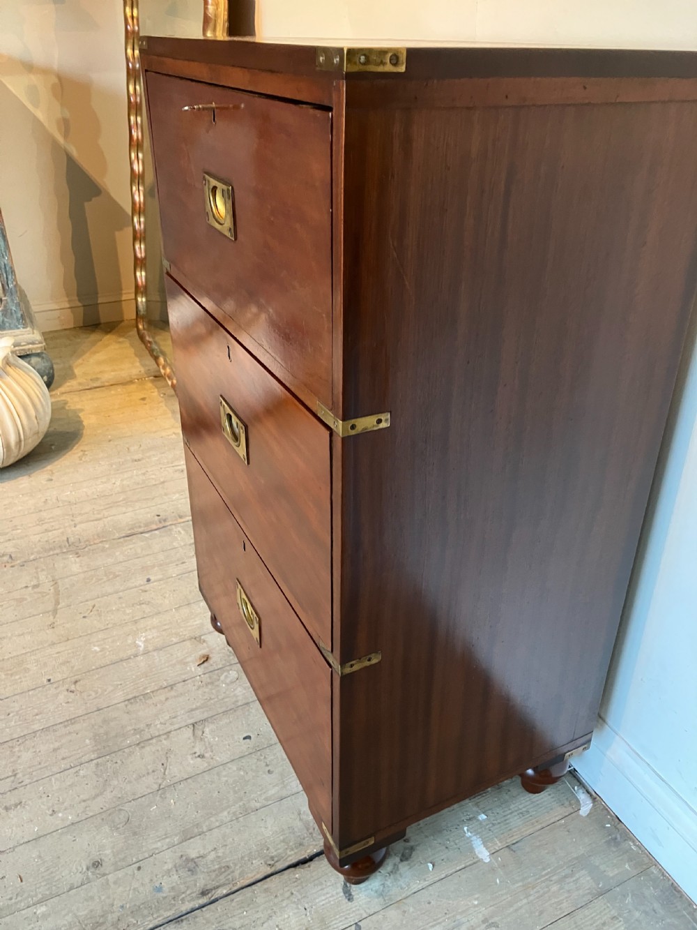 Victorian Military 3 Drawer Chest View IV