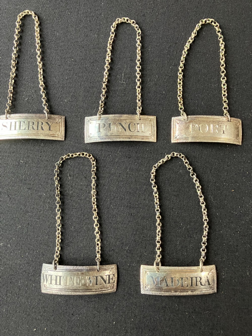Georgian Silver Decanter labels