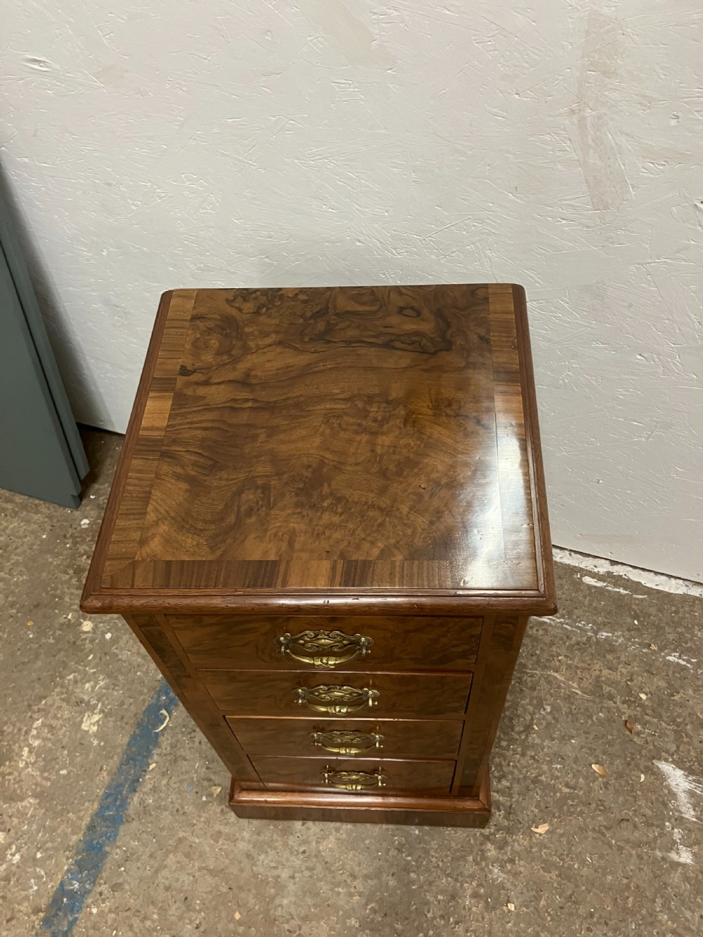 Burr Walnut Edwardian Pedestal Chests View II