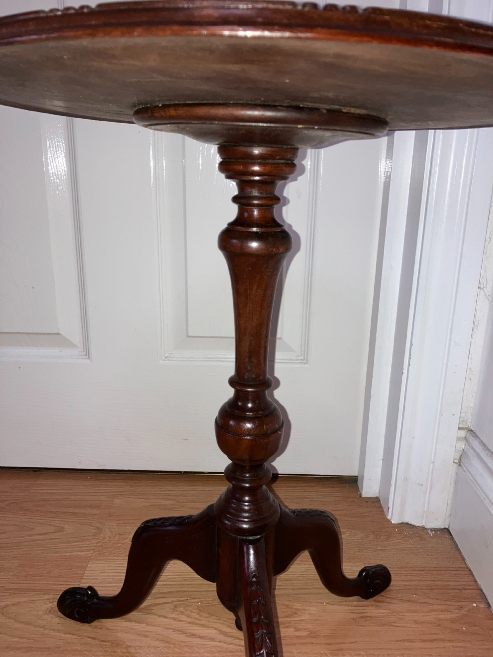 Walnut Georgian tripod wine/side table View II