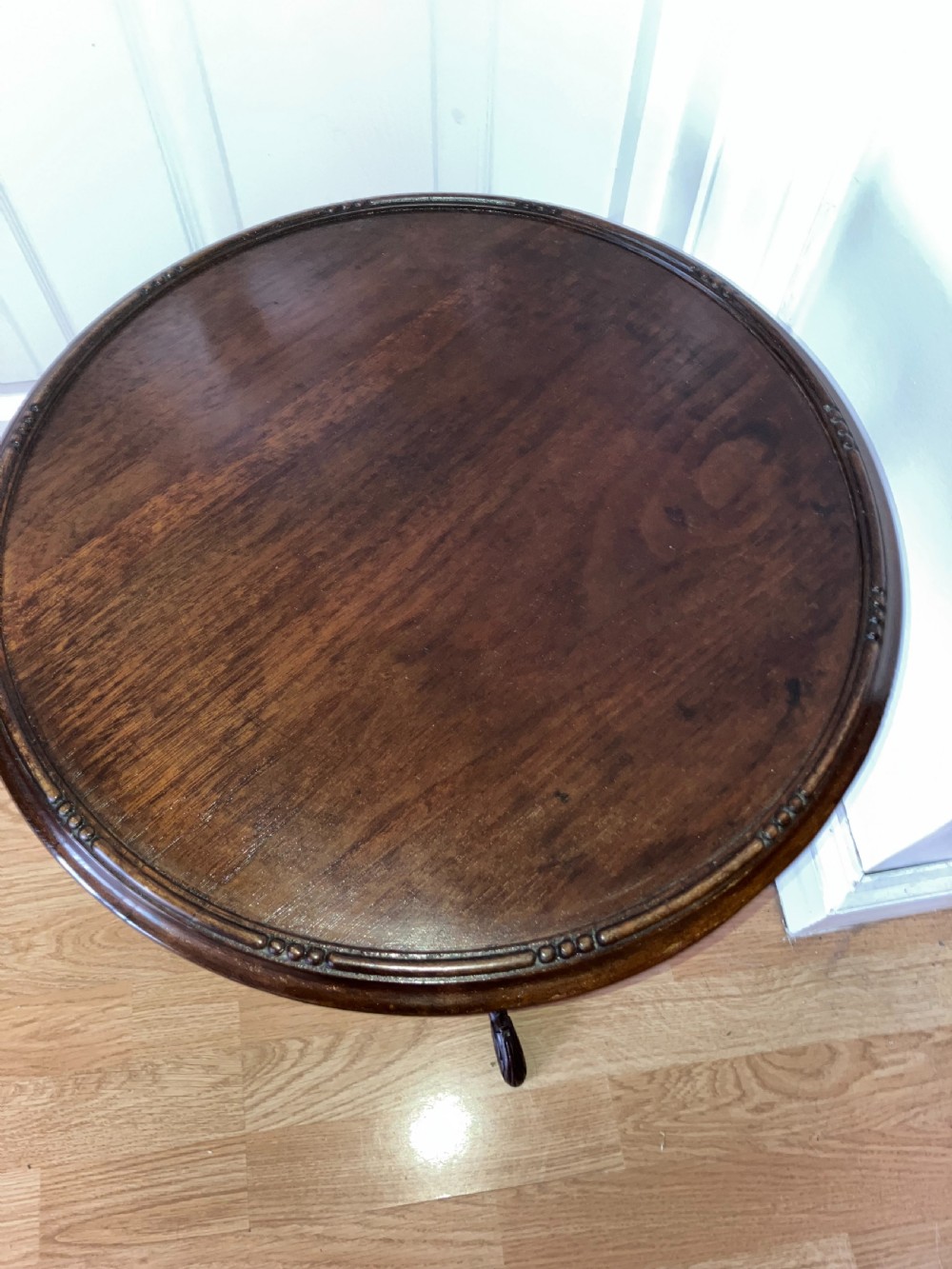 Walnut Georgian tripod wine/side table View III