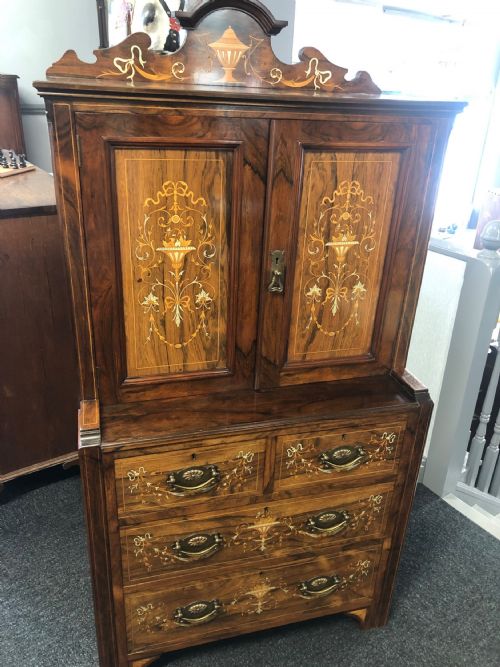 Inlaid Rosewood Cabinet