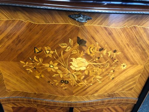 INLAID MARQUETRY FRENCH STYLE COCKTAIL CABINET - ADDITIONAL PHOTO 2