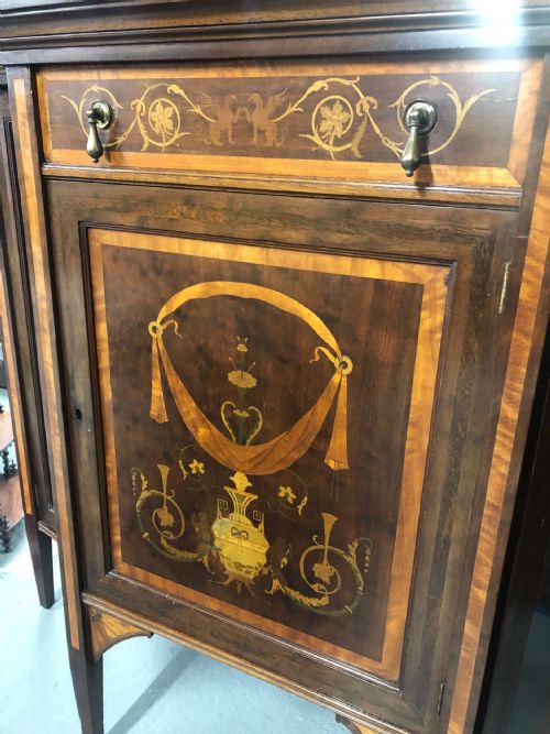EDWARDIAN INLAID MIRROR BACK SIDEBOARD - ADDITIONAL PHOTO 3
