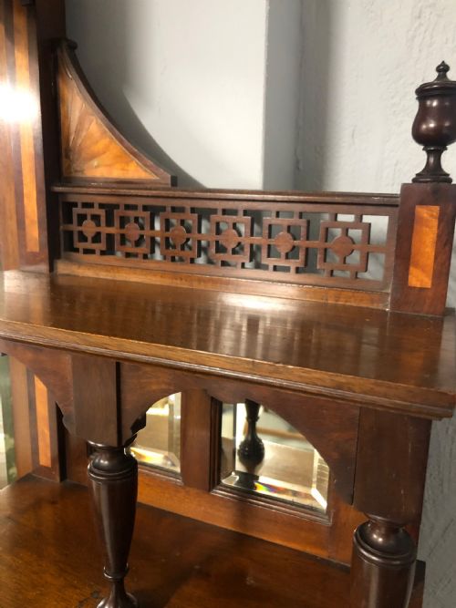EDWARDIAN INLAID MIRROR BACK SIDEBOARD - ADDITIONAL PHOTO 5