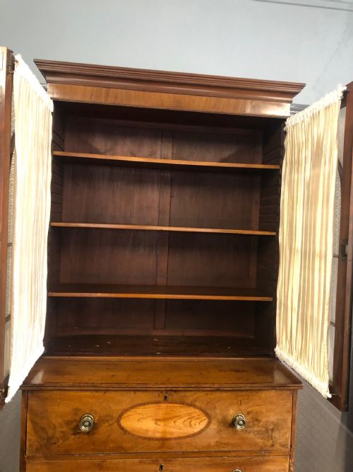 GEORGIAN SECRETARIE BOOKCASE - ADDITIONAL PHOTO 3
