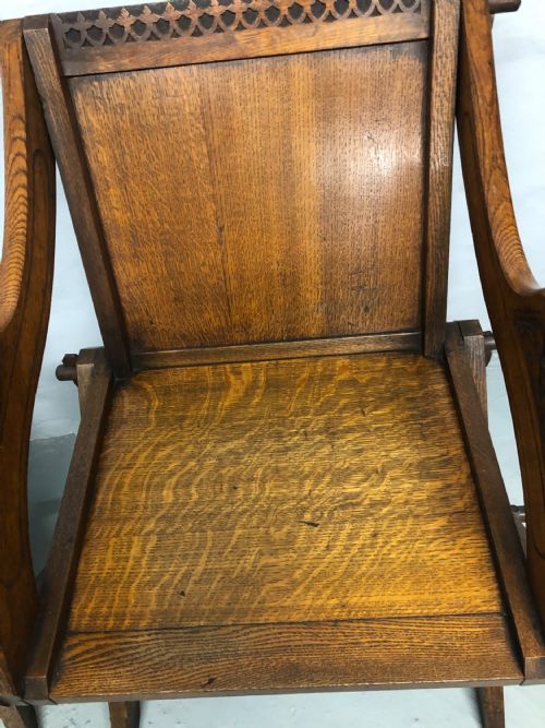 PAIR OF OAK GLASTONBURY ARM CHAIRS - ADDITIONAL PHOTO 2