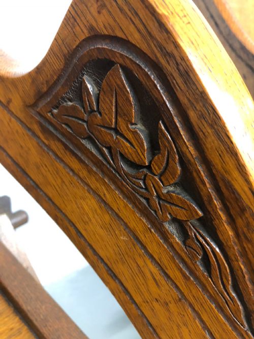 PAIR OF OAK GLASTONBURY ARM CHAIRS - ADDITIONAL PHOTO 5