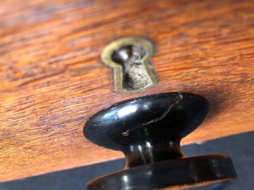 VICTORIAN OAK CHEST OF DRAWERS - ADDITIONAL PHOTO 7