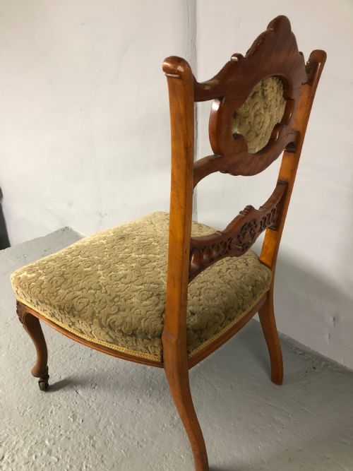 SATIN WOOD BEDROOM CHAIR - ADDITIONAL PHOTO 1
