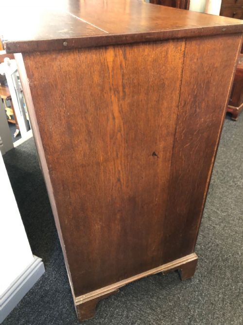 MID GEORGIAN OAK CHEST OF DRAWERS - ADDITIONAL PHOTO 5