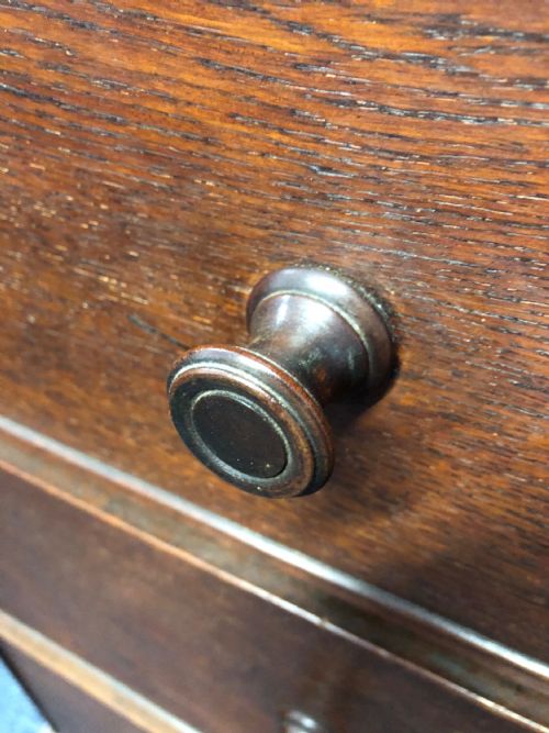 MID GEORGIAN OAK CHEST OF DRAWERS - ADDITIONAL PHOTO 9