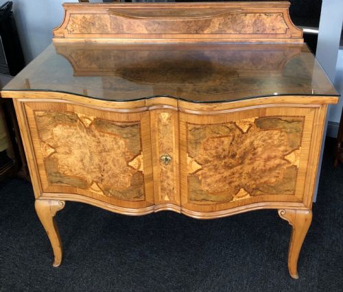 BURR WALNUT SIDE CABINET - ADDITIONAL PHOTO 1