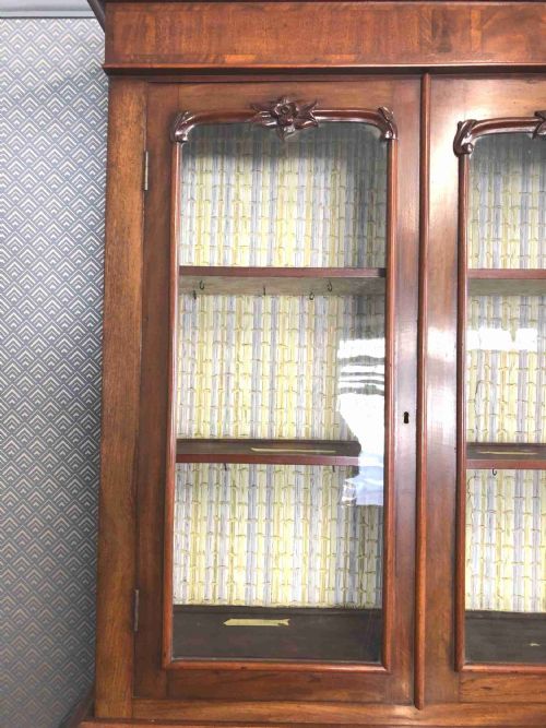 VICTORIAN MAHOGANY GLAZED BOOKCASE - ADDITIONAL PHOTO 2