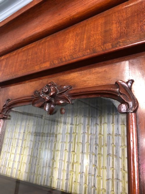 VICTORIAN MAHOGANY GLAZED BOOKCASE - ADDITIONAL PHOTO 5