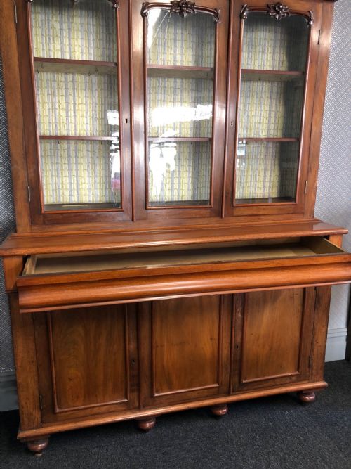 VICTORIAN MAHOGANY GLAZED BOOKCASE - ADDITIONAL PHOTO 7