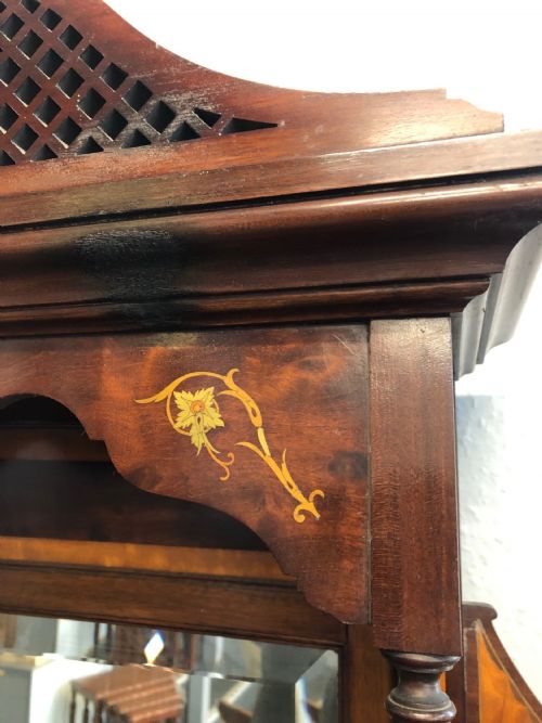EDWARDIAN INLAID MIRROR BACK SIDEBOARD - ADDITIONAL PHOTO 6