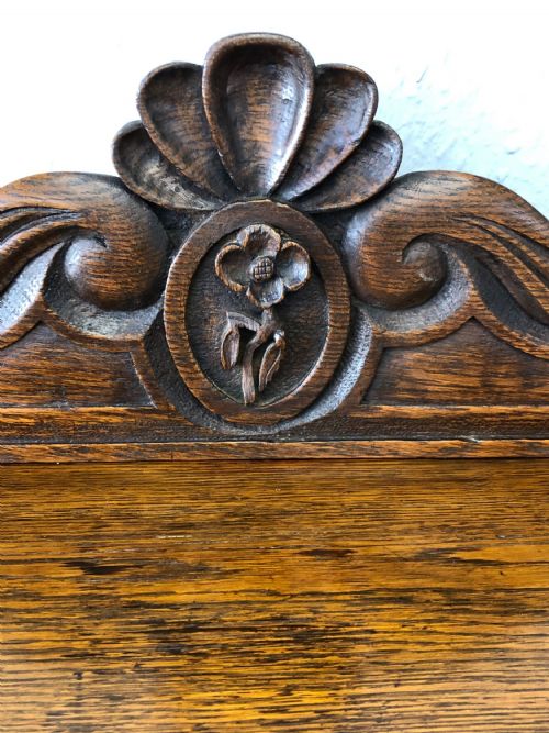 CARVED OAK SIDEBOARD SERVER - ADDITIONAL PHOTO 5