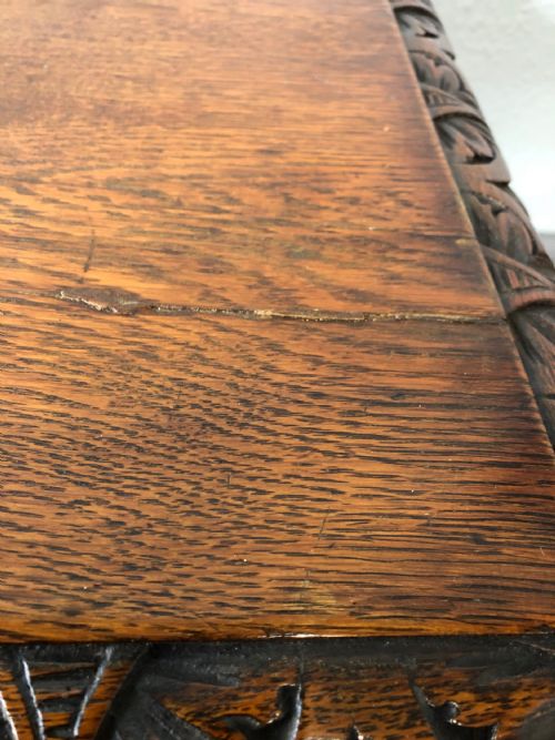 CARVED OAK SIDEBOARD SERVER - ADDITIONAL PHOTO 6
