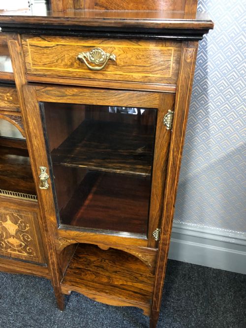 EDWARDIAN INLAID ROSEWOOD MIRROR BACK SIDEBOARD - ADDITIONAL PHOTO 6