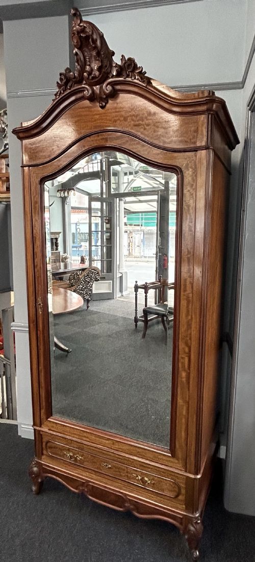 MAHOGANY FRENCH ARMOIRE - ADDITIONAL PHOTO 1