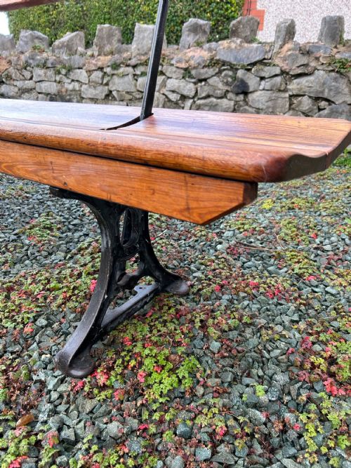 PITCH PINE RAILWAY BENCH - ADDITIONAL PHOTO 1