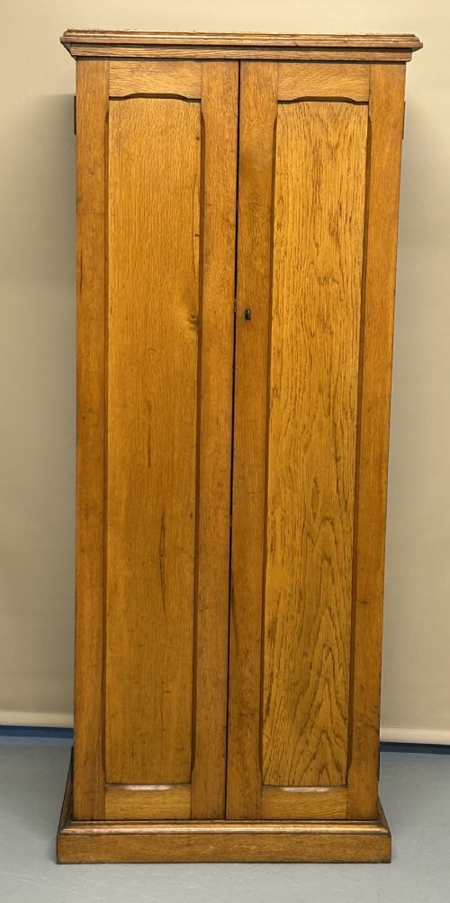 early 20th century light oak storage cabinet - CATEGORY: ANTIQUE CUPBOARDS - DATED 1900