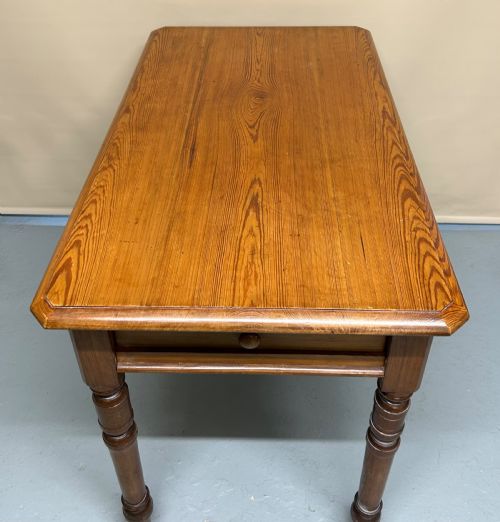 EDWARDIAN PITCH PINE SIDE TABLE - ADDITIONAL PHOTO 2