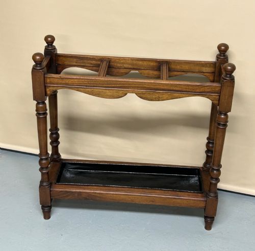 mahogany stickumbrella stand - CATEGORY: ANTIQUE MISCELLANEOUS - DATED EDWARDIAN