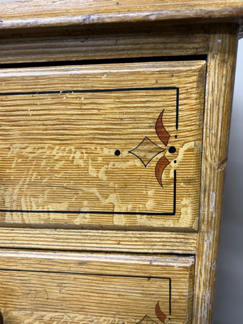 PINE SCUMBLED CHEST OF DRAWERS - ADDITIONAL PHOTO 4