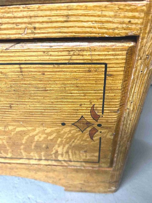 PINE SCUMBLED CHEST OF DRAWERS - ADDITIONAL PHOTO 6
