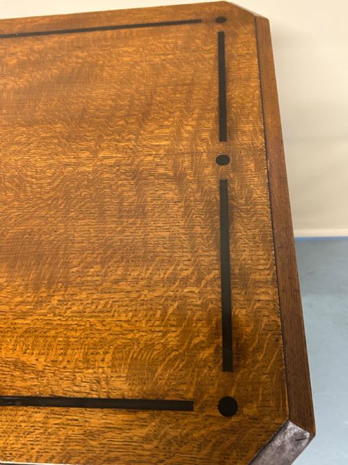 OAK GAMES TABLE IN THE STYLE OF CHARLES BEVAN - ADDITIONAL PHOTO 5