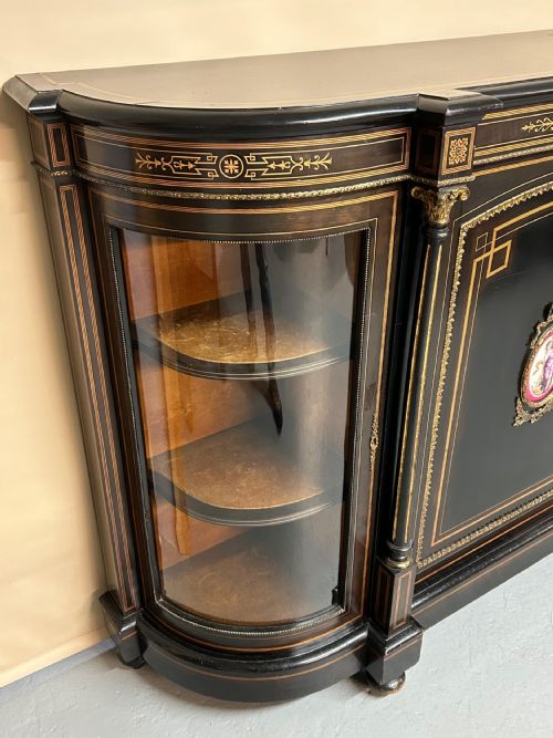 VICTORIAN EBONISED CREDENZA - ADDITIONAL PHOTO 2
