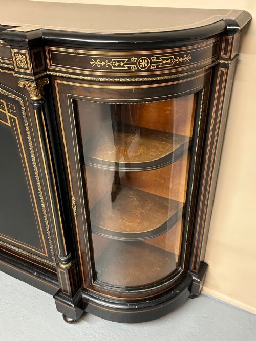 VICTORIAN EBONISED CREDENZA - ADDITIONAL PHOTO 3