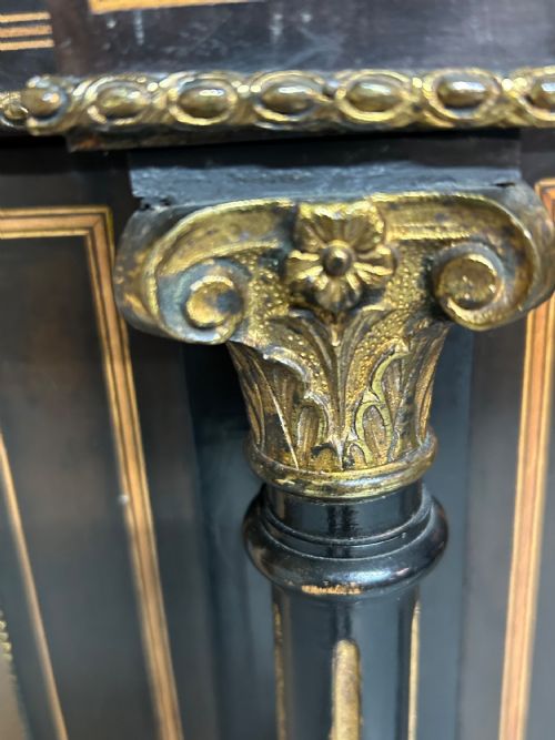 VICTORIAN EBONISED CREDENZA - ADDITIONAL PHOTO 10