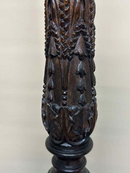 MAHOGANY STANDING FLOOR LAMP - ADDITIONAL PHOTO 2