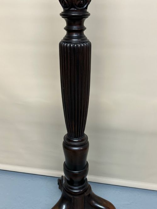 MAHOGANY STANDING FLOOR LAMP - ADDITIONAL PHOTO 3