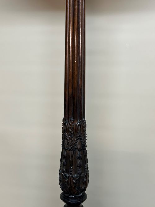 MAHOGANY STANDING FLOOR LAMP - ADDITIONAL PHOTO 4