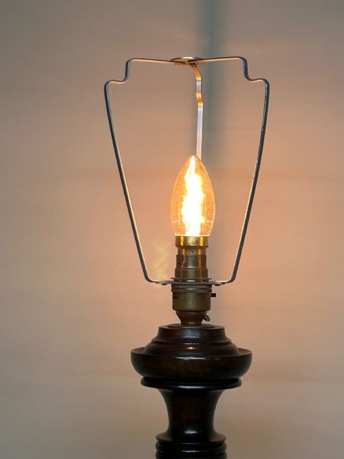MAHOGANY STANDING FLOOR LAMP - ADDITIONAL PHOTO 6