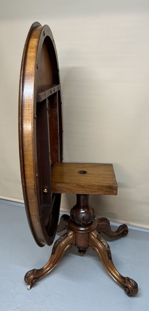 VICTORIAN BURR WALNUT LOO TABLE - ADDITIONAL PHOTO 2