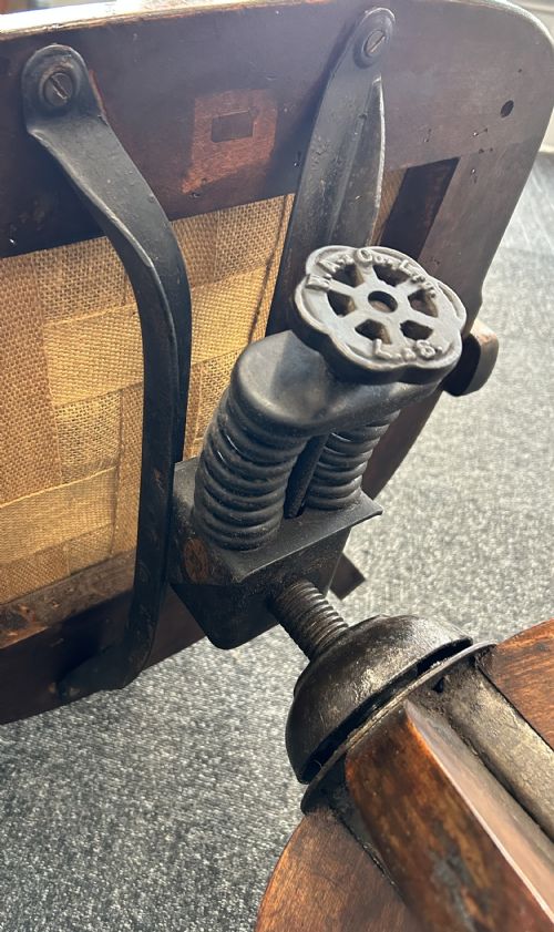 EDWARDIAN OAK OFFICE CHAIR - ADDITIONAL PHOTO 7