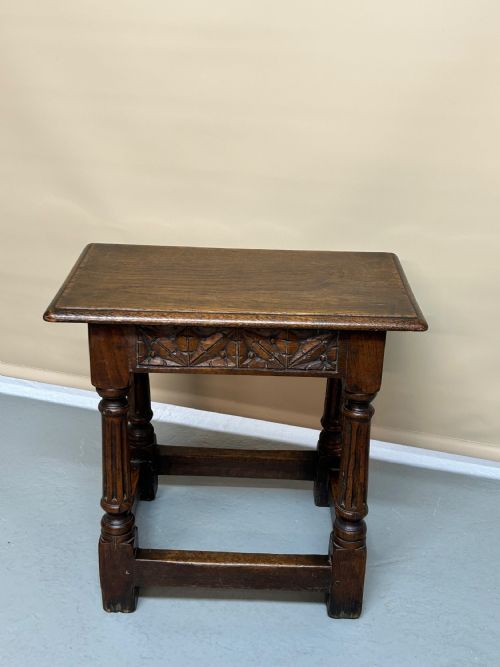 oak joint stool - CATEGORY: ANTIQUE STOOLS - DATED 19TH CENTURY