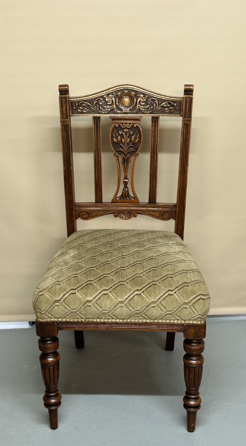 SET OF 6 OAK EDWARDIAN DINING CHAIRS - ADDITIONAL PHOTO 1