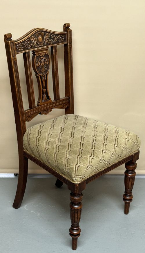 SET OF 6 OAK EDWARDIAN DINING CHAIRS - ADDITIONAL PHOTO 2